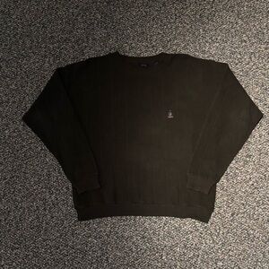 Vintage Men's green IZOD striped sweater